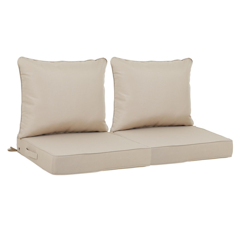 2-Piece Outdoor Deep Seat Cushion Set ( Cushion Only), Beige