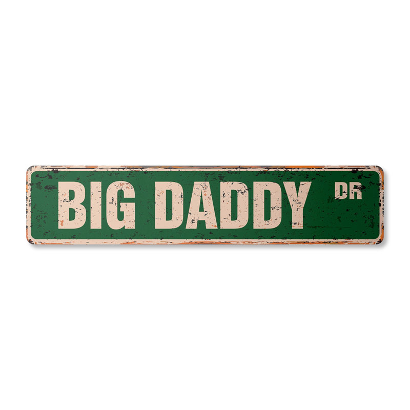 Plaque de rue Bigdaddy aluminium 7 po x 30 po