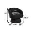 Fauteuil demi-tonneau rembourré pivotant-880815028