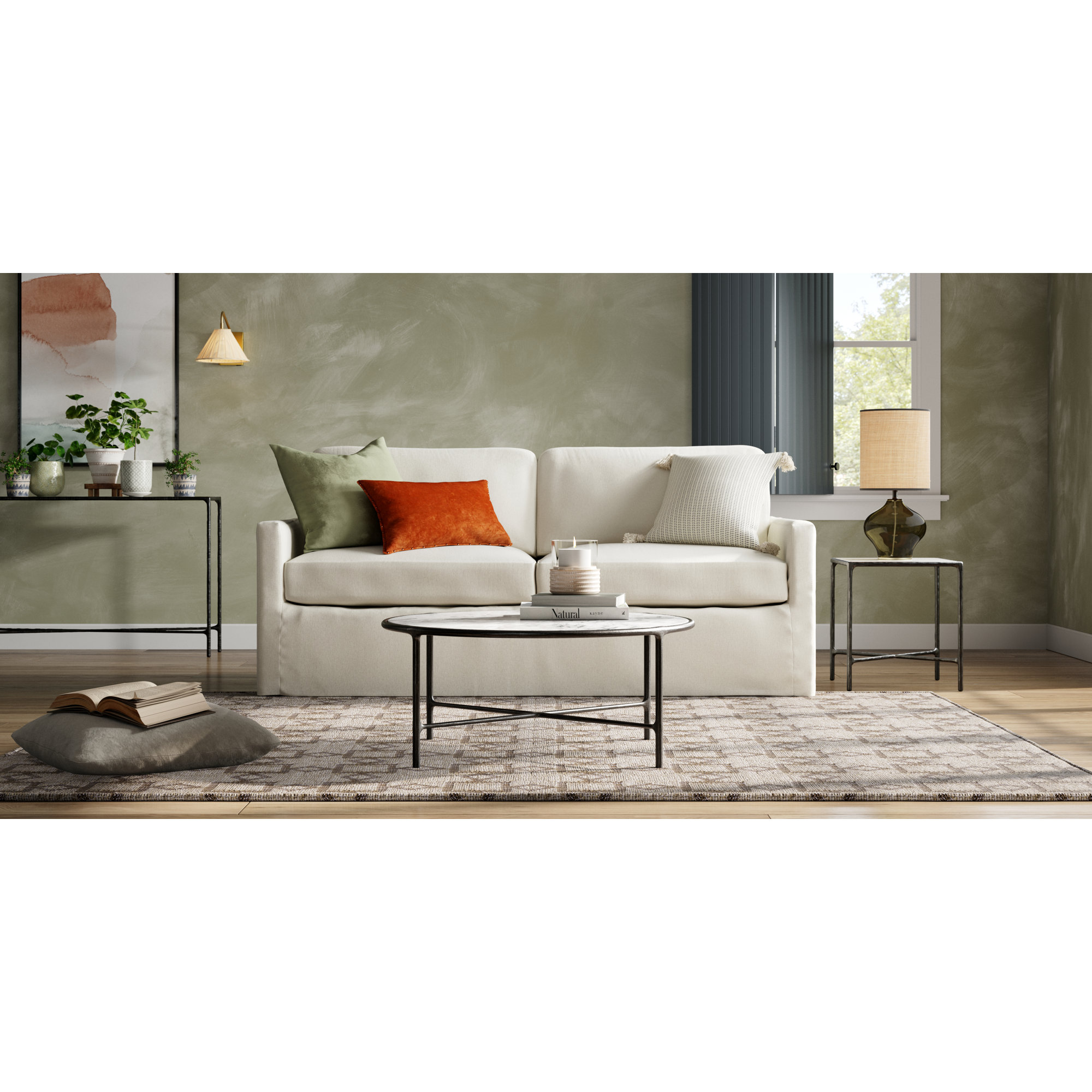 Evelynn Single Coffee Table, Black, White Marble, Marble