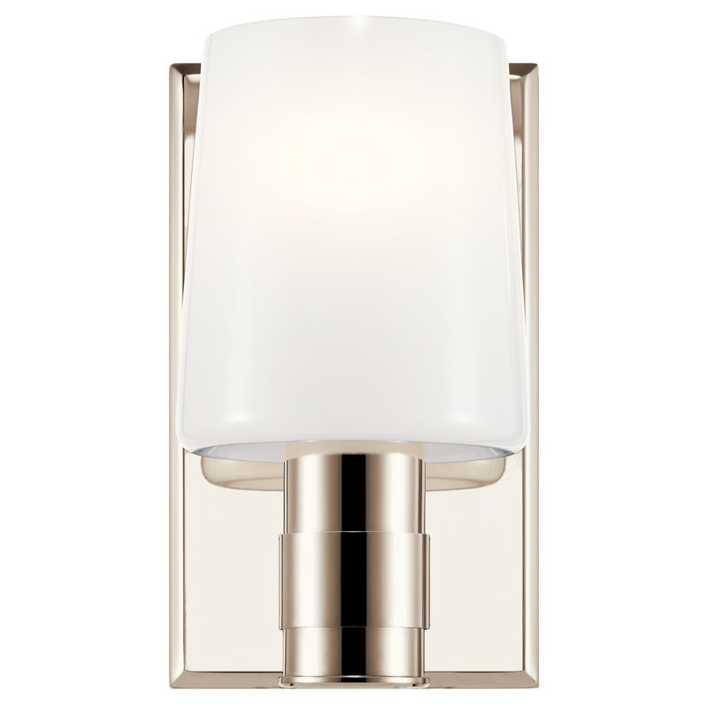 Jahray Steel Armed Sconce, Polished Nickel
