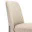 Tabouret de comptoir Vin Dion en cuir synthétique brun clair et métal nickel brossé-43524222