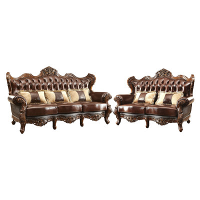 Gulliver Faux Leather 2-Piece Sofa Set