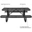 Expanded metal rectangular picnic table-105133029