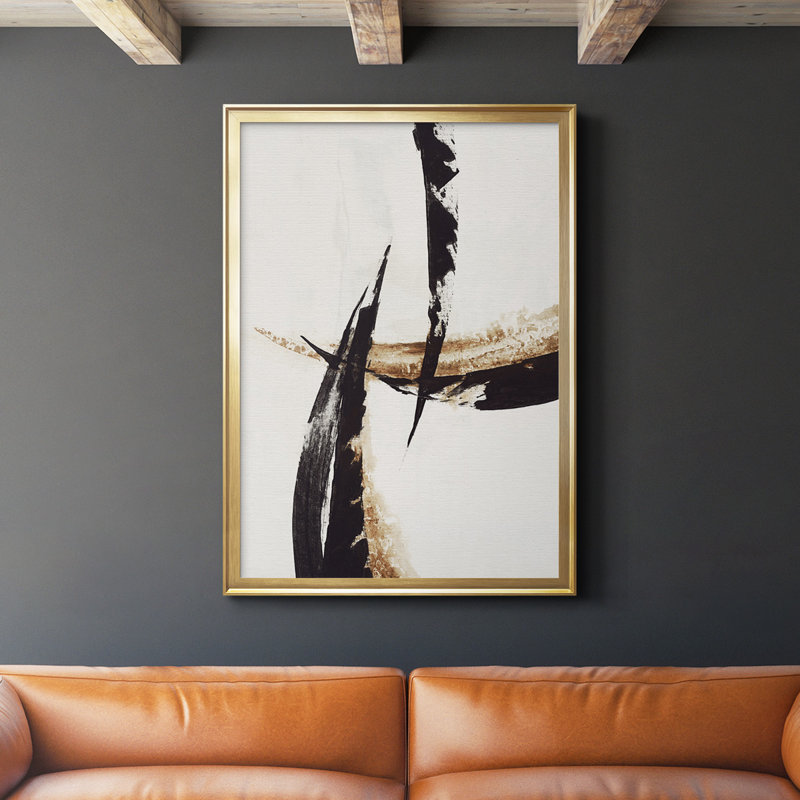 «High Style II», reproduction encadrée de qualité supérieure - prête à être accrochée, Or, H 42,5 po x l 30,5 po x P 1 po
