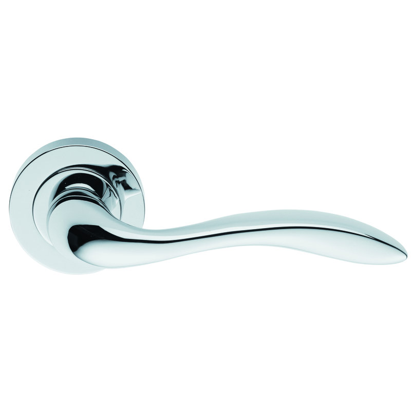 Giava Latch Door Handle, Polished Chrome