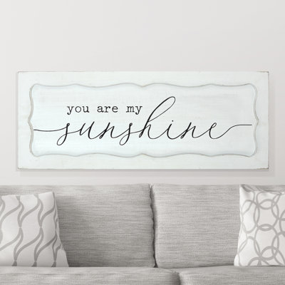 VIP Wood 35 in. White Sunshine Sign