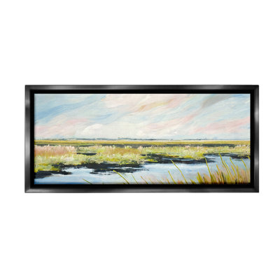 «River With Pastel Sky Floater Frame» par Gina Kelly sur