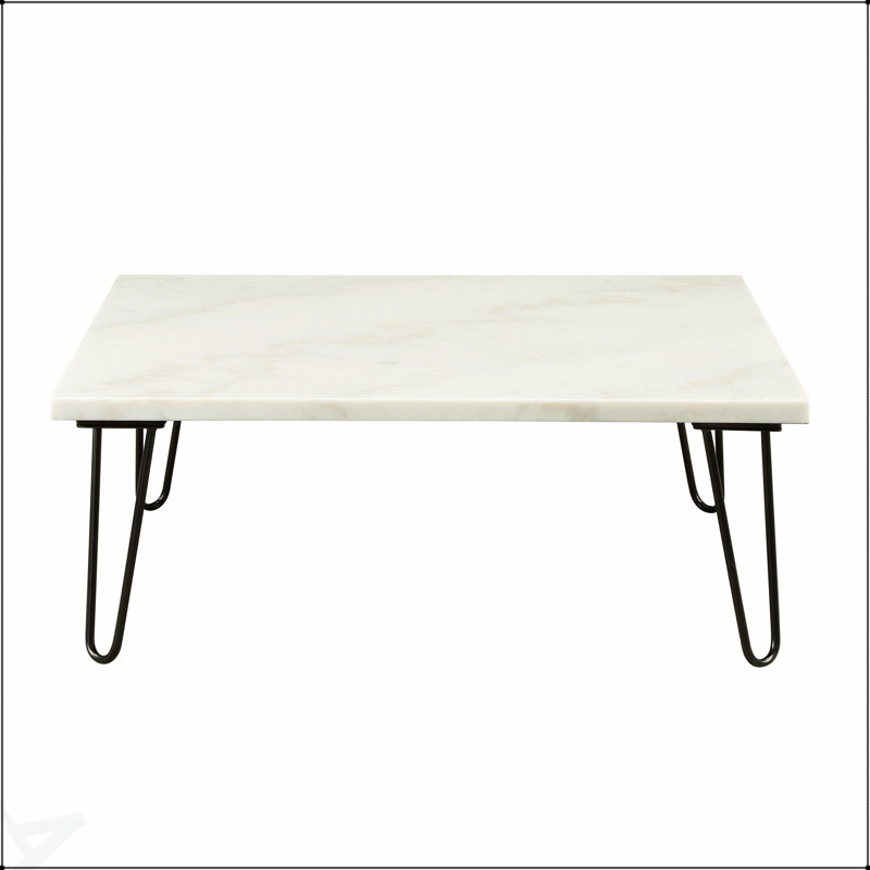 Table basse moderne en marbre blanc Modern Elegance, pièce maîtresse du salon de luxe au design durable et élégant
