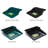 Compact Garden Tidy Tray with Shelf, 19" x 19.5" x 6", Indoor/Outdoor Potting Tray with Storage Shelf, Recycled Plastic, Black