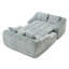 Chaise longue d'intérieur surdimensionnée et comprimée avec coussins décoratifs et accoudoirs, canapé-lit rembourré en chenille-856688268