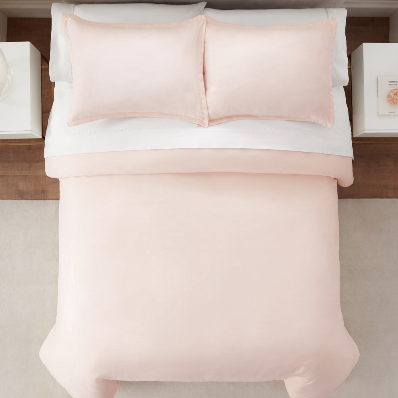 Blush Full/Queen Ultra Soft Polyester Duvet Cover Set