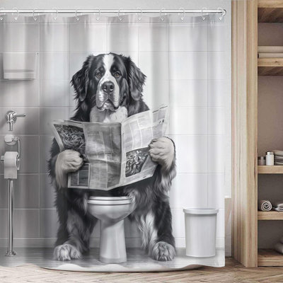 Funny Shower Curtain With 12 Hooks