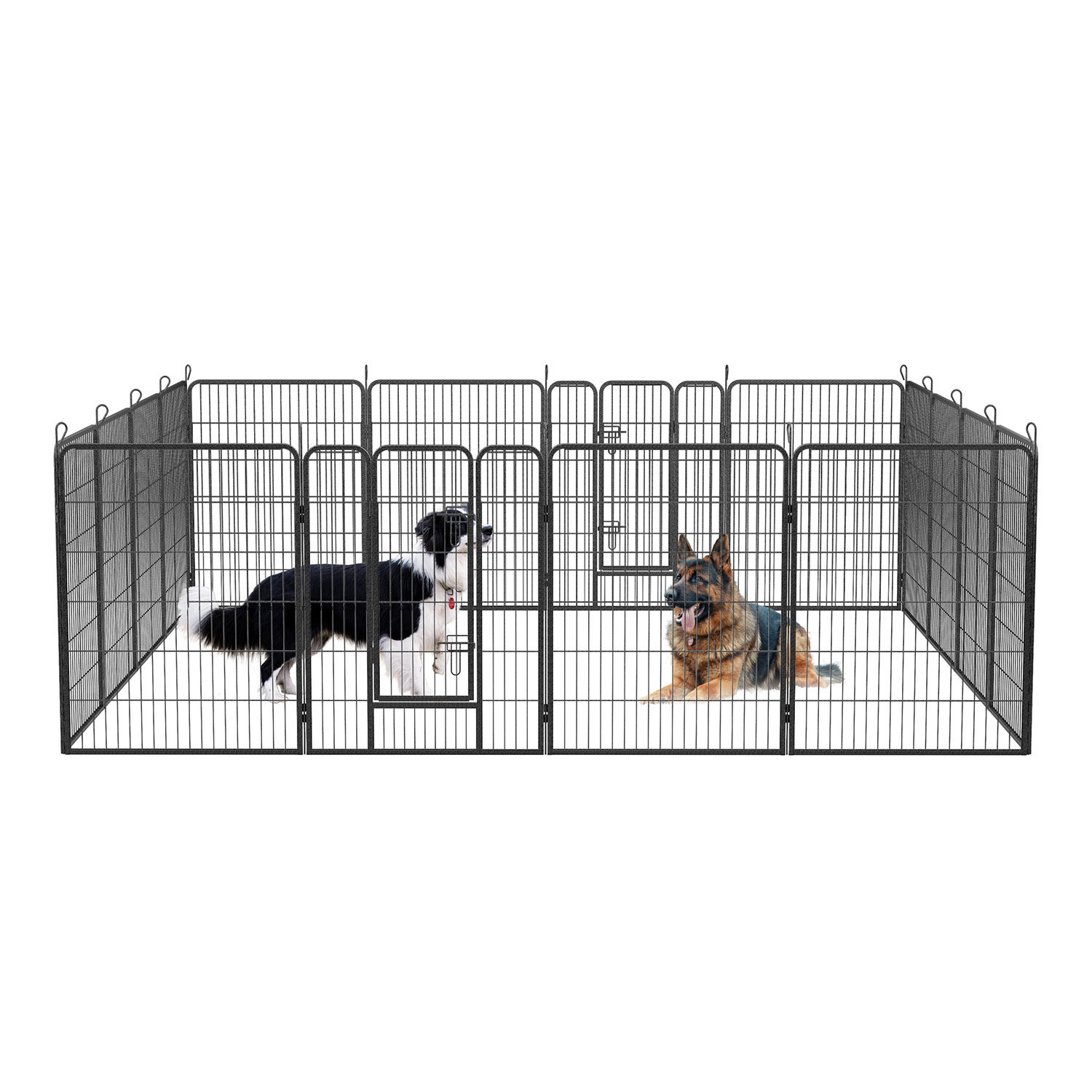 TOLOYE 40 H 16 Panel Large Metal Dog Pen Wayfair