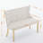 Elegant Dining Loveseat Bench – Soft Velvet Upholstery, Tufted Wingback,W/Handmade Buttons-1207028819-1207028844
