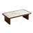 Rectangular Coffee Table with Sintered Stone Top and Wood Veneer Frame