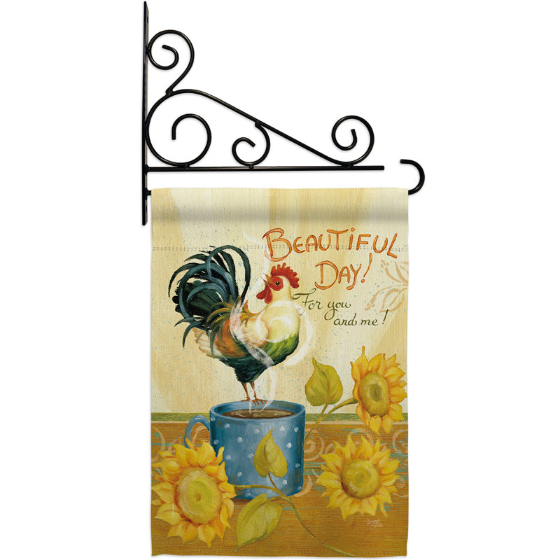 Magnifique magnifique fête : polyester à 2 faces 19 x 13 po ensemble de drapeaux