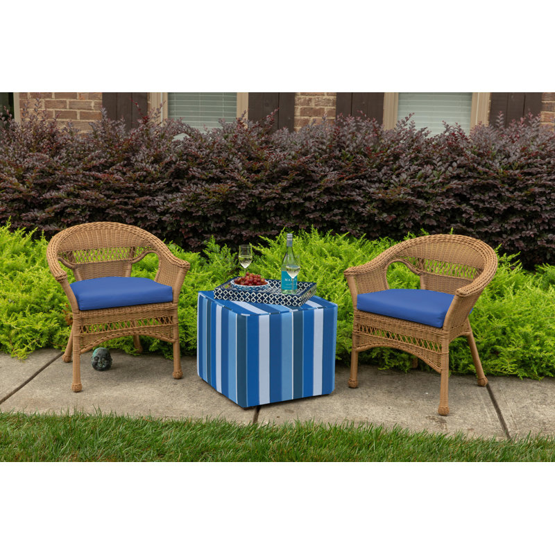 Coussin de siège Sunbrella Sol 72 Outdoor ™ l 18 po x P 18 po, Toile Sunbrella® bleu véritable