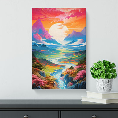 Japanese Mountains Futurism - Print