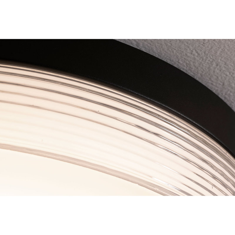 Scarito Acrylic LED Flush Mount, Black, 12"