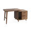 Bureau de direction rectangulaire en bois massif avec tiroirs Walnut-1877592863-1877592861