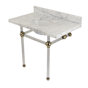 Carrara Marble/Polished Nickel