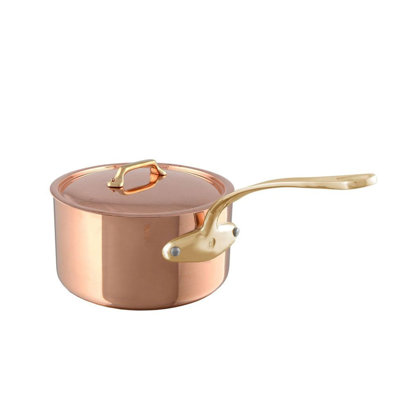 Mauviel 1830 M'heritage 200 B Sauce Pan With Lid, Brass Handle