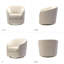Fauteuil demi-tonneau en velours Holden-2053120366