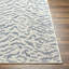 Tapis intérieur / extérieur bleu en polypropylène tissé à la machine à motif abstrait Baurzhan-1331382870