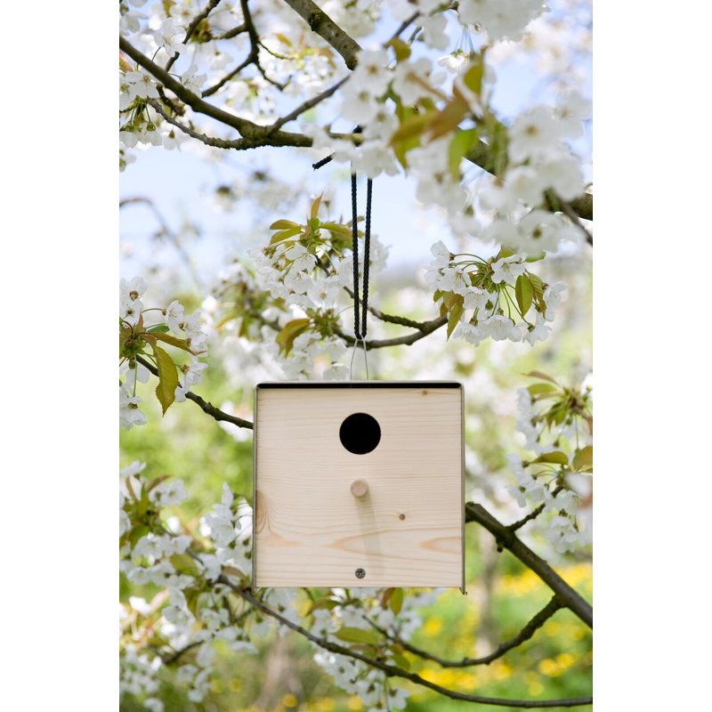 Nesting Box Mounted Birdhouse, Natural