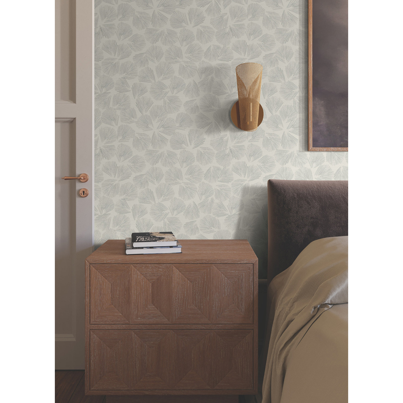 Calliope Botanical Wallpaper, Gray