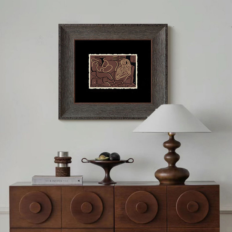 Ensemble de 3 pièces d'art mural Mid-Century, H 40,55 po x l 33,46 po