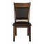2 chaises en bois pour salle à manger, style rustique, siège rembourré, hauteur brun de 38,5 po avec siège et dossier élégants