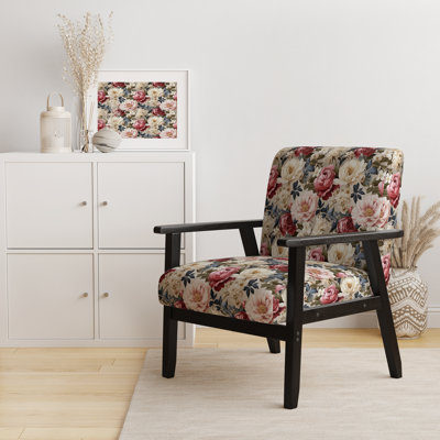 Upholstered Vintage Accent Arm Chair D