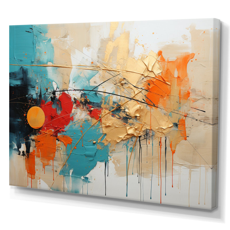 Geremie Collage Fusion IV, H 24 po x l 32 po x P 1 po, Toile tendue