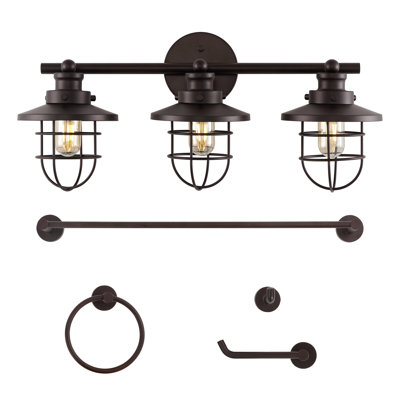 Ensemble de meuble-lavabo industriel 24 po avec quincaillerie de salle de bain Banksville