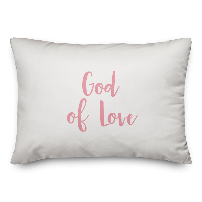 Coussin God of Love, Rose / blanc