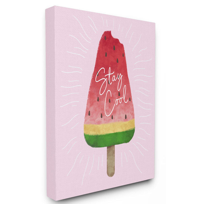 Davin Stay Cool Watermelon Ice Cream Art, Toile tendue, H 20 po x l 16 po