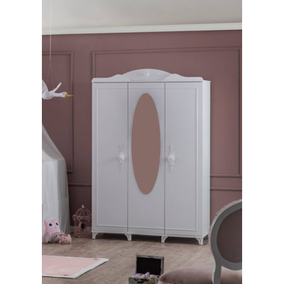 Daquanda 52.76'' Wide Airmoire with Mirror