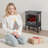 25.5 Inch Freestanding Electric Fireplace Heater 1500W Adjustable Flames Remote