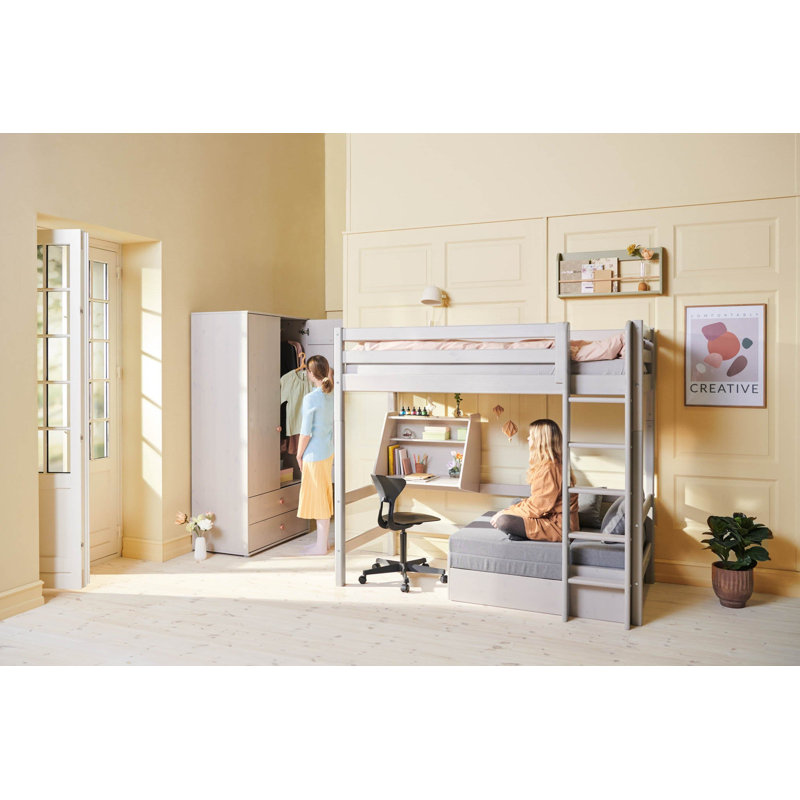 Classic 2 Door Wardrobe, Dark Cream/Brown
