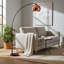 Lampe sur pied arquée moderne de 67 po avec abat-jour courbé en métal, base en marbre lestée et interrupteur au pied pour le salon ou la chambre à coucher-275560739