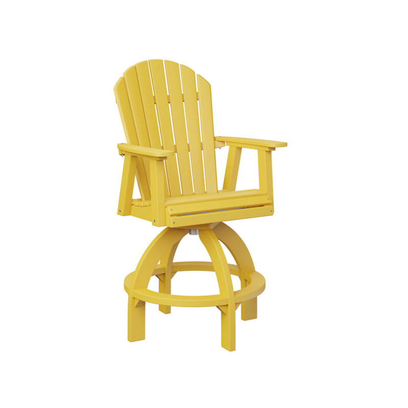 Chaise pivotante d'extérieur à dossier Comfo, 26.5", Jaune soleil levant