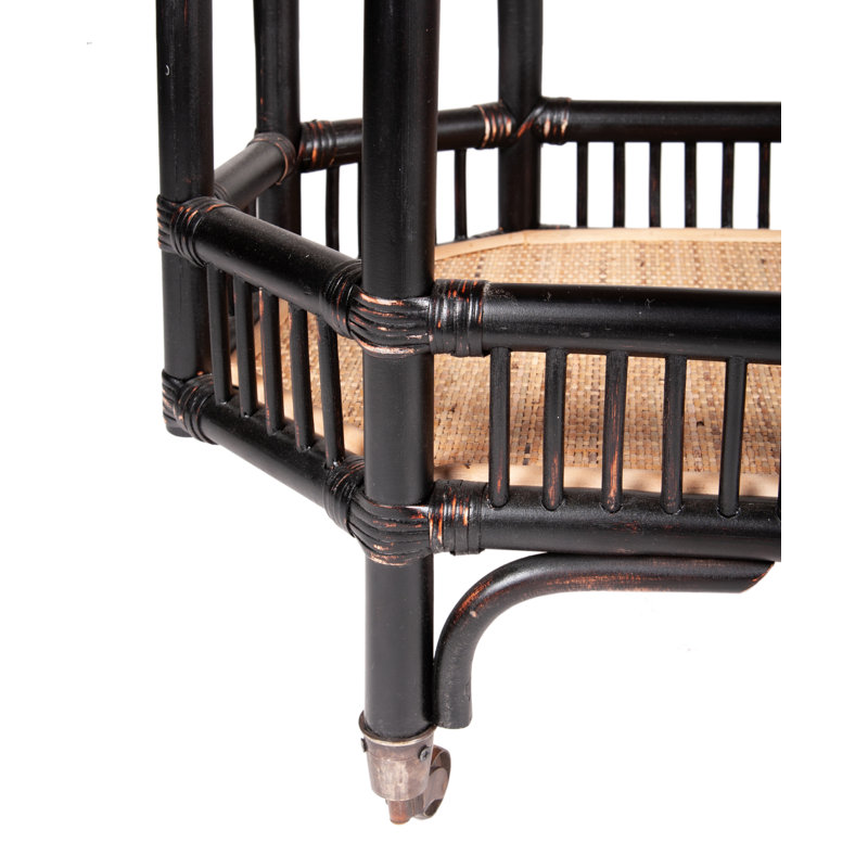 Chariot-bar en rotin Neyzer
