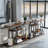 Industrial Console Table 4 Tier Entryway Table for Living Room, Hallway, Foyer