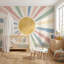Panneau mural soleil rayonnant géométrique Sun-855894106-855894104