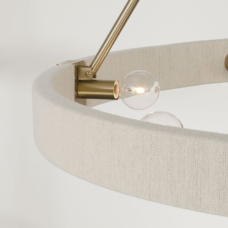 Dorrin Dimmable Wagon Wheel Chandelier, 30" H x 36" W