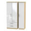 Yvette 3 Door Manufactured Wood Wardrobe-23704025-18860341