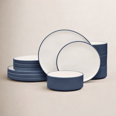 Colortex Stone Porcelain Dinnerware Set - Service for 4