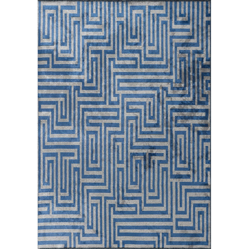 Labyrinthe géométrique moderniste, Rectangle 6'7" x 8'3"